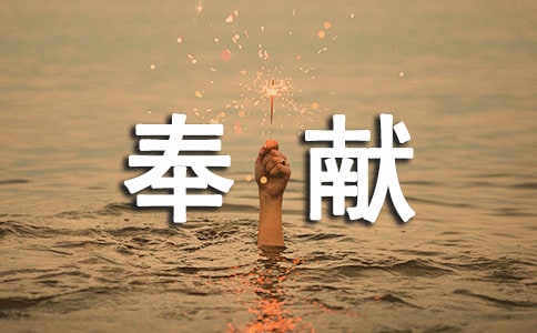 关于奉献的语句