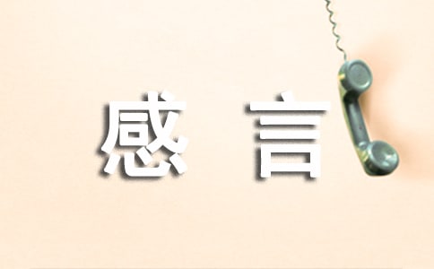 关于活动感言