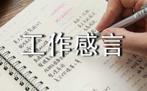 个人工作感言两篇