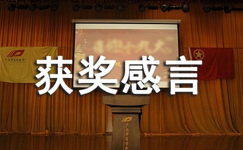 优秀先进个人获奖感言