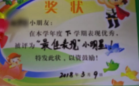 第一张奖状作文