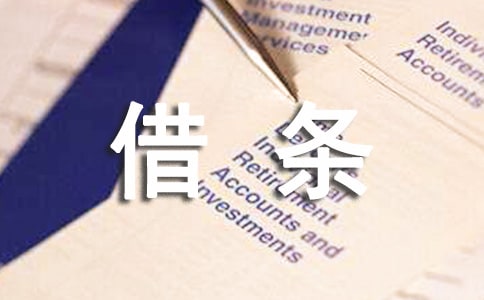 关于个人写给他人正规借条范本