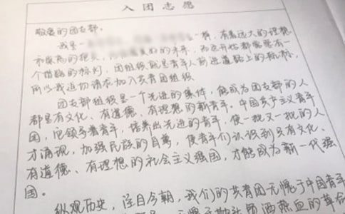 我的入团申请书