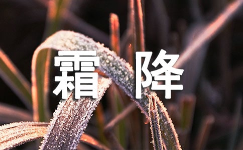 霜降暖心句子